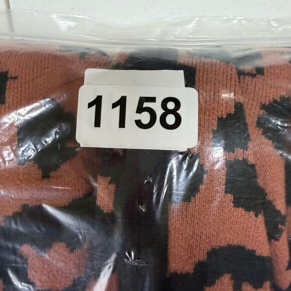 Torrid Plus 4X 4 Cardigan Zip Up Bomber Sweater Leopard Animal Print Heavy Knit - Picture 15 of 15